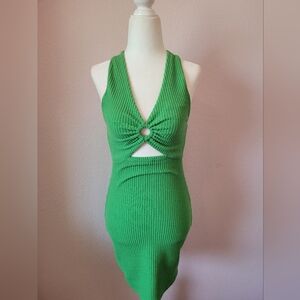 Y2K halter green dress